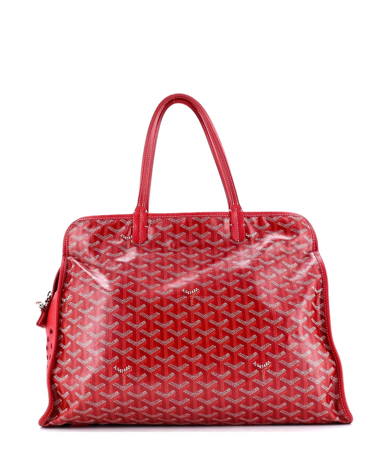 Pre-Owned Goyard Pm Hardy Pet Carrier Coated Canvas