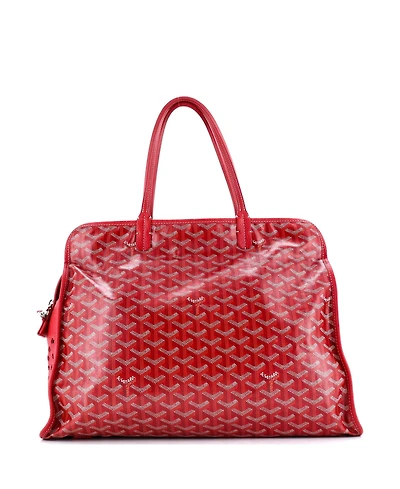 Pre-Owned Goyard Pm Hardy Pet Carrier Coated Canvas