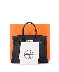 Pre-Owned Hermes Birkin 30 Handbag Black Novillo with Gold Hardware