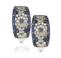 Suzy Levian New York Suzy Levian Sterling Silver Sapphire Abstract Earrings