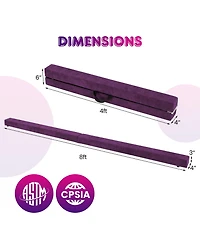 Folding Balance Beam with Solid Wood Base and Anti-Slip Bottom
