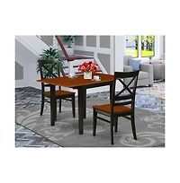 East West Furniture Dining Room Set Black & Cherry
