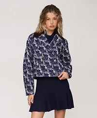 Avec Les Filles Women's Double-Breasted Boxy Jacket