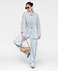 Avec Les Filles Women's All Over Stud Shacket
