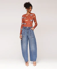 Avec Les Filles Women's Carpenter Barrel Leg Jeans