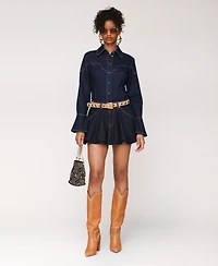 Avec Les Filles Women's Western Long Sleeves Shirt