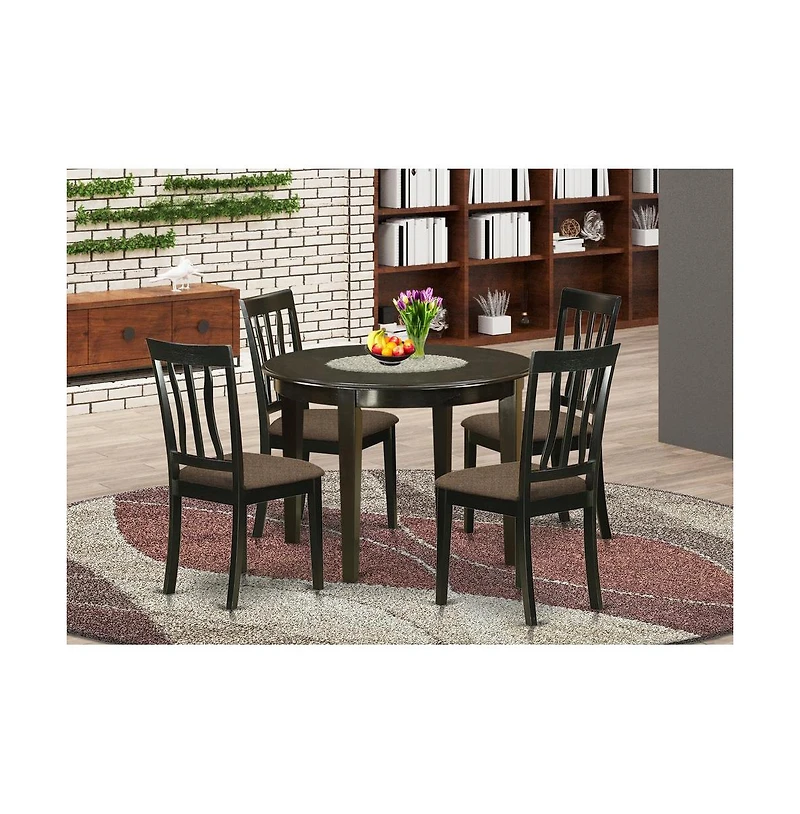 East West Furniture 5 Pc small Kitchen Table set-Kitchen Table and 4 Kitchen Chairs