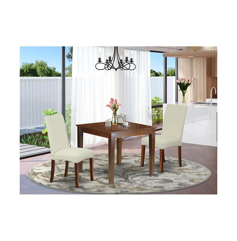 East West Furniture Dining Room Set Mahogany