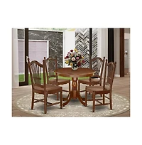 East West Furniture Dining Room Set Mahogany