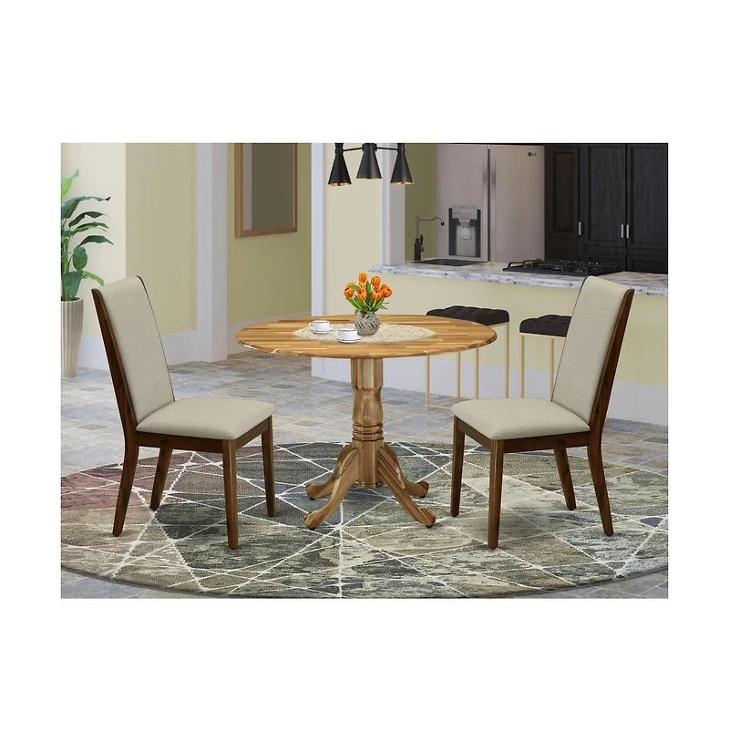 East West Furniture Dining Room Set Natural