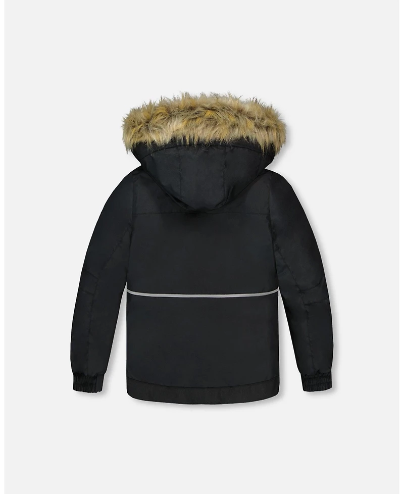 Deux par Boy Two-Piece Play Snowsuit with Contrast Jacket Brown Sugar