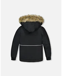 Deux par Boy Two-Piece Play Snowsuit with Contrast Jacket Brown Sugar