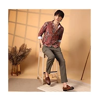 Campus Sutra Sunflower-Waffle Shirt