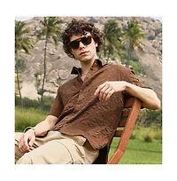 Campus Sutra Men's Crumple-Tactile Shirt