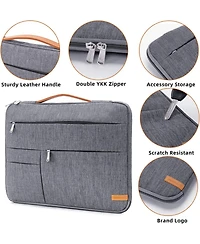 Acer 13.3 inch Laptop Sleeve Bag, Slim Shockproof Handbag, Computer Carrying Case Cover Compatible with MacBook Air/Pro Acer Asus Dell Hp, Grey