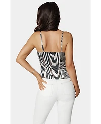 Bebe Women's Tie Front Satin Cami