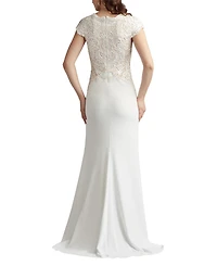 Tadashi Shoji Women's Isadora Embroidered Crepe Gown