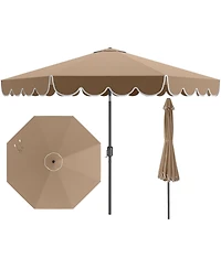 10 Feet Patio Umbrella Outdoor Market Umbrella with Crank Tilt Adjustment