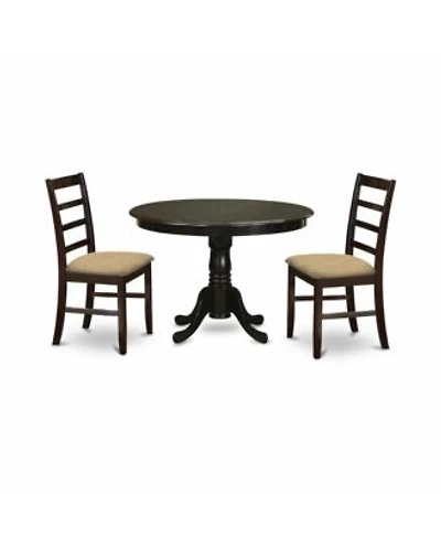 East West Furniture 3 Pc small Kitchen Table set-Dining Table 2 Dinette Chairs