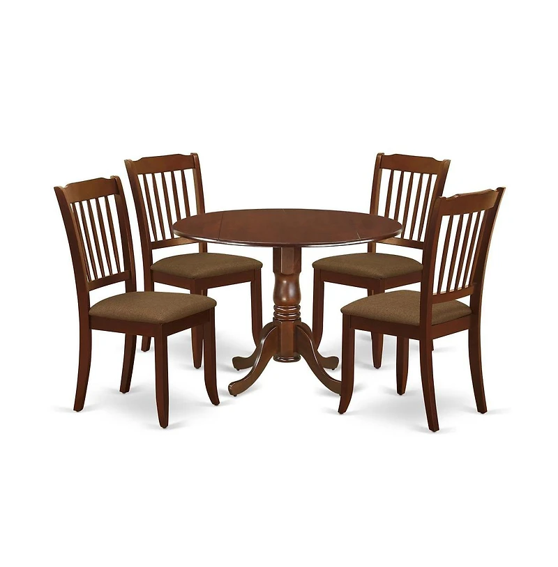 East West Furniture Dining Room Set Mahogany