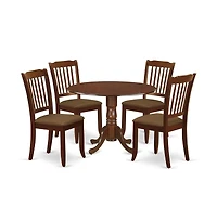 East West Furniture Dining Room Set Mahogany
