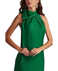 Tadashi Shoji Sims Shoulder Bow Halter Gown