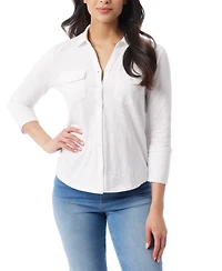 Gloria Vanderbilt Women's Ashten 3/4-Sleeve Shirt