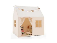 Kids Large Play Tent Playhouse with Glow in the Dark Stars and Mat