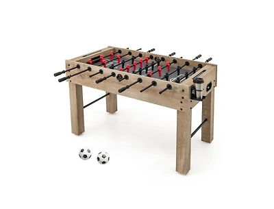 54 Inch Full Size Foosball Table with Legs, 2 Balls, and 2 Foldable Cup Holders