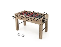 54 Inch Full Size Foosball Table with Legs, 2 Balls, and 2 Foldable Cup Holders