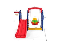 Akiudex 3-in-1 Toddler Climber and Swing Playset for Active Fun