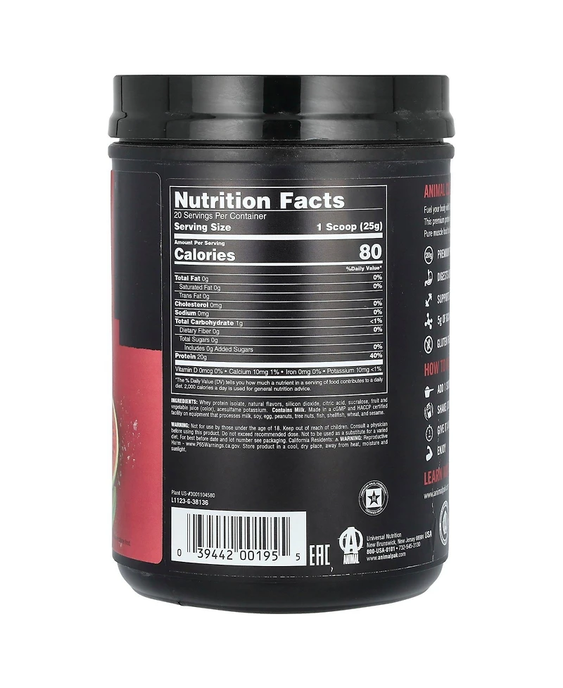 Animal Clear Whey Isolate Watermelon Limeade