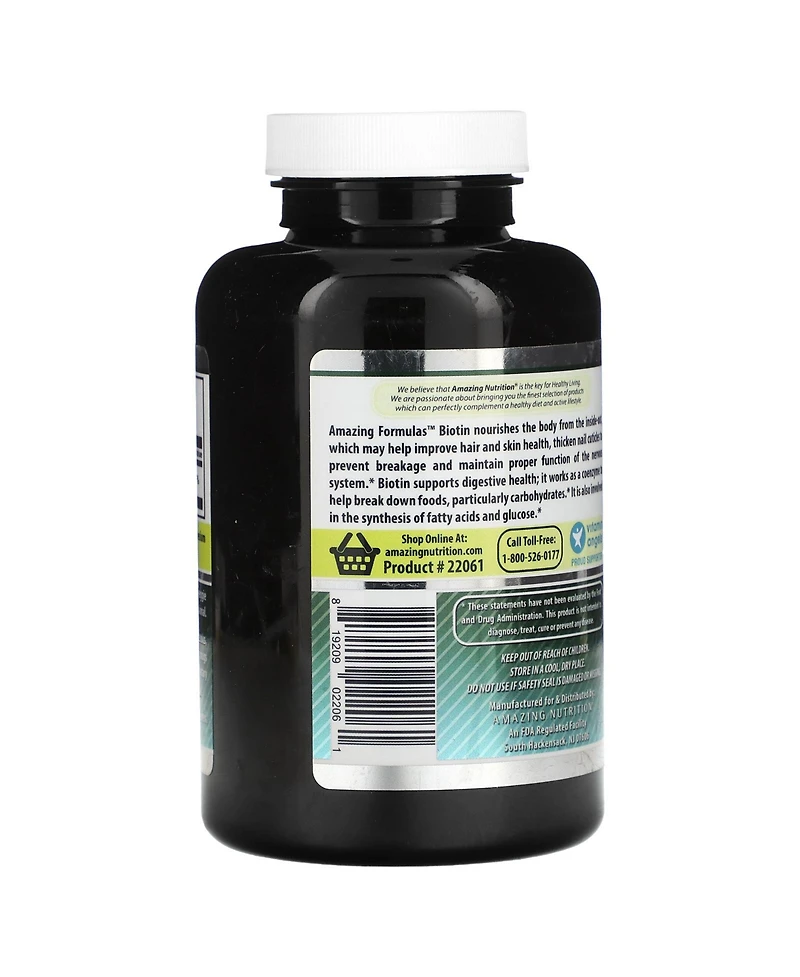 Amazing Formulas Biotin 15000mcg 120 Tablets Supplement | Non-gmo | Gluten Free | Made in Usa