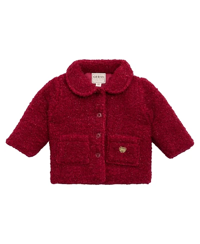 Guess Baby Girls Lurex Sherpa Padded Coat