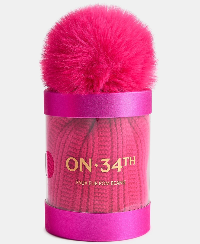 On 34th Boxed Rib-Knit Beanie, Macy's Exclusive