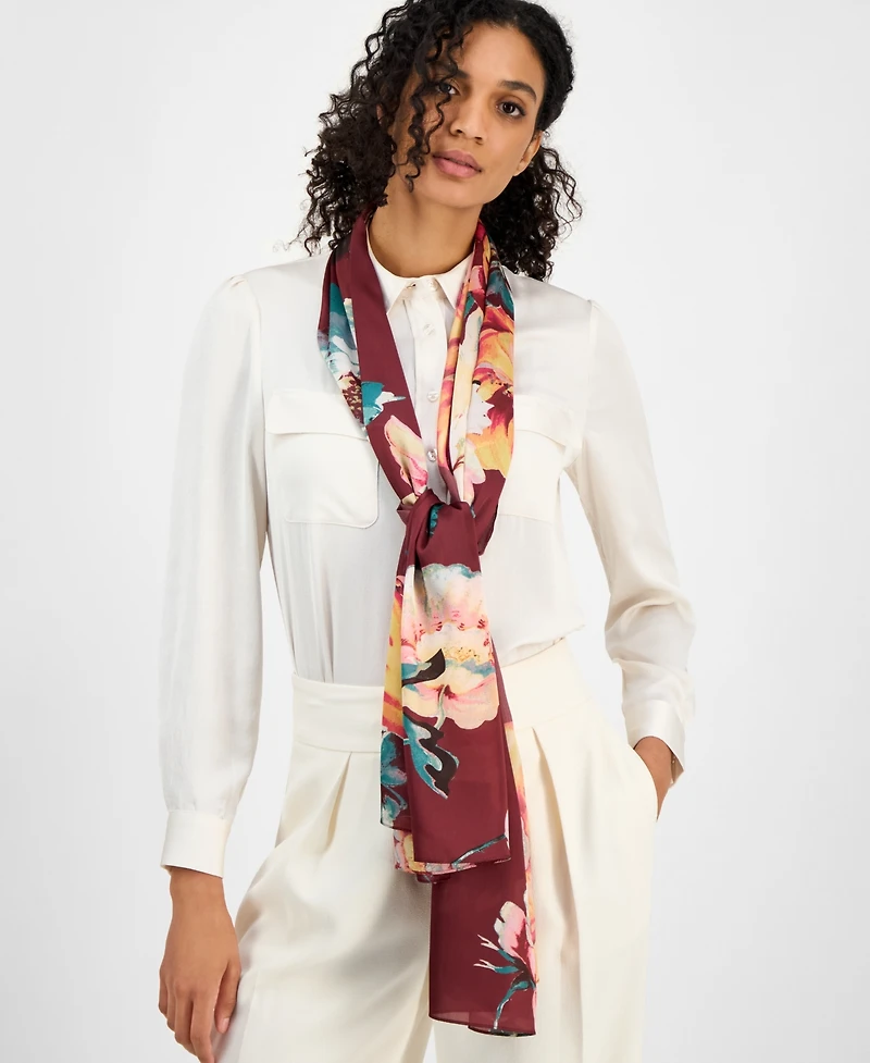 Giani Bernini Painterly Rose Oblong Scarf, Macy's Exclusive