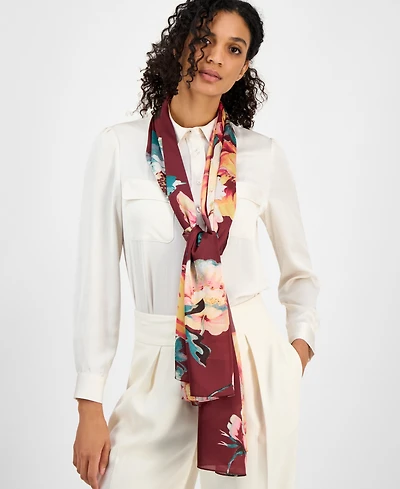 Giani Bernini Painterly Rose Oblong Scarf, Macy's Exclusive