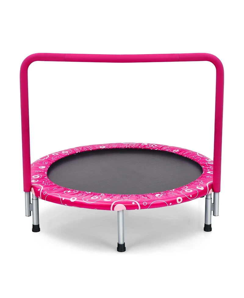 36 Inch Kids Mini Trampoline Rebounder with Full Covered Handrail