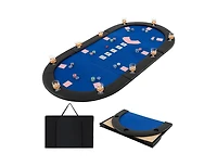Portable 84 x 42 Inch 10-Player Foldable Padded Poker Table Top