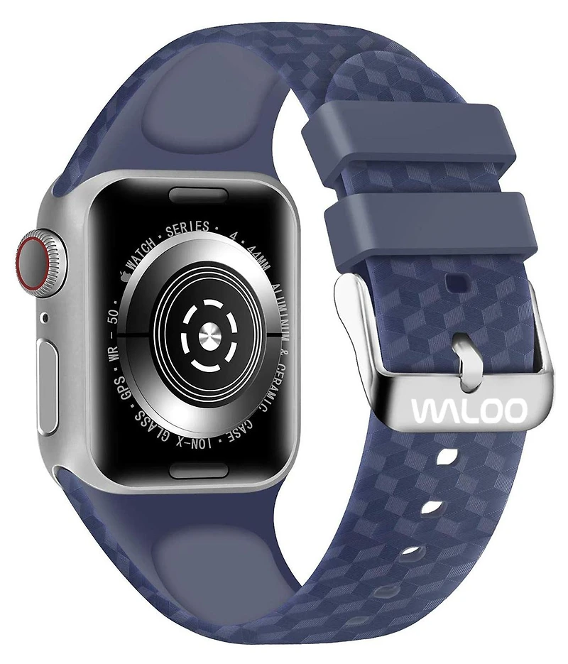 Waloo Carbon Fiber Silicone Replacement Band for Apple Watch