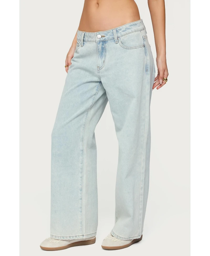 Edikted Women's Bow Pocket Relaxed Jeans