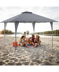 13 X 13 Ft Pop up Gazebo with Portable Carrying Bag 8 Stakes and 4 Wind Ropes