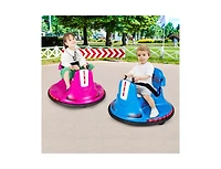 12V Kids Ride-On Bumper Car with Remote Control, Lights, and Music - Pink