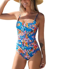 Cupshe Women's Scoop Neck Crisscross Self Tied One Piece Swimsuit