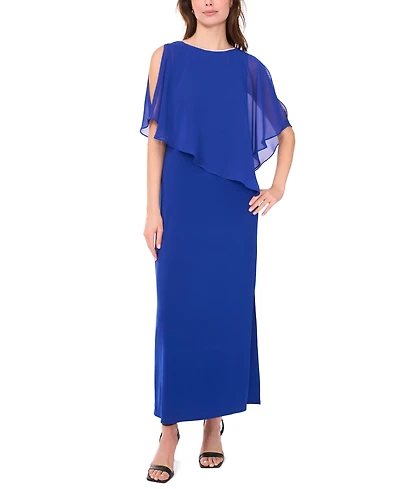 Msk Women's X Back Overlay Maxi Dress