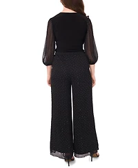 Msk Women's Pull-On Nails Studs Palazzo Pants