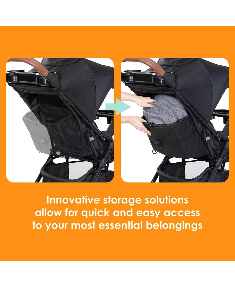 Baby Trend Passport Cargo Travel System (with Ez-Lift Plus Infant Car Seat) - Black Bamboo