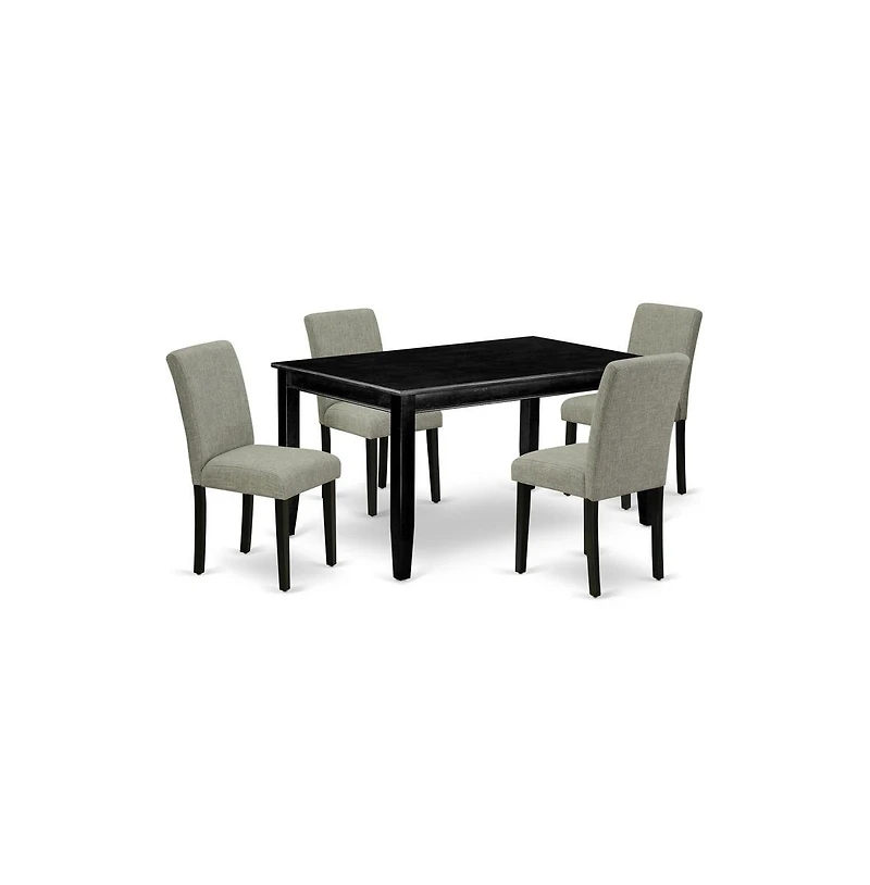 East West Furniture Dining Room Set Black