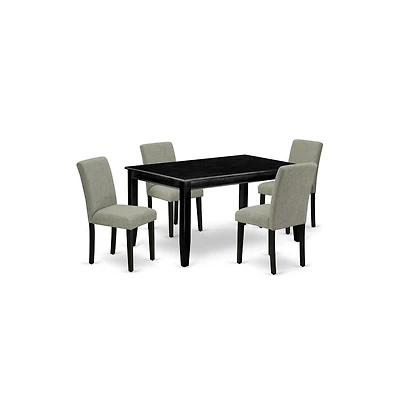 East West Furniture Dining Room Set Black