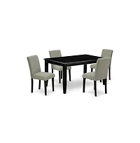 East West Furniture Dining Room Set Black